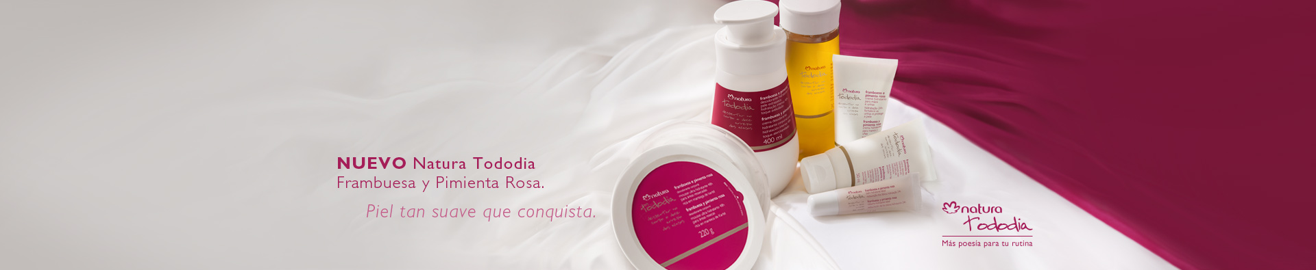 Productos linea Natura Tododia Frambuesa y Pimienta Rosa