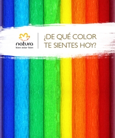 Franjas de colores en forma vertical. Invitando a descubrir el color que vive en ti